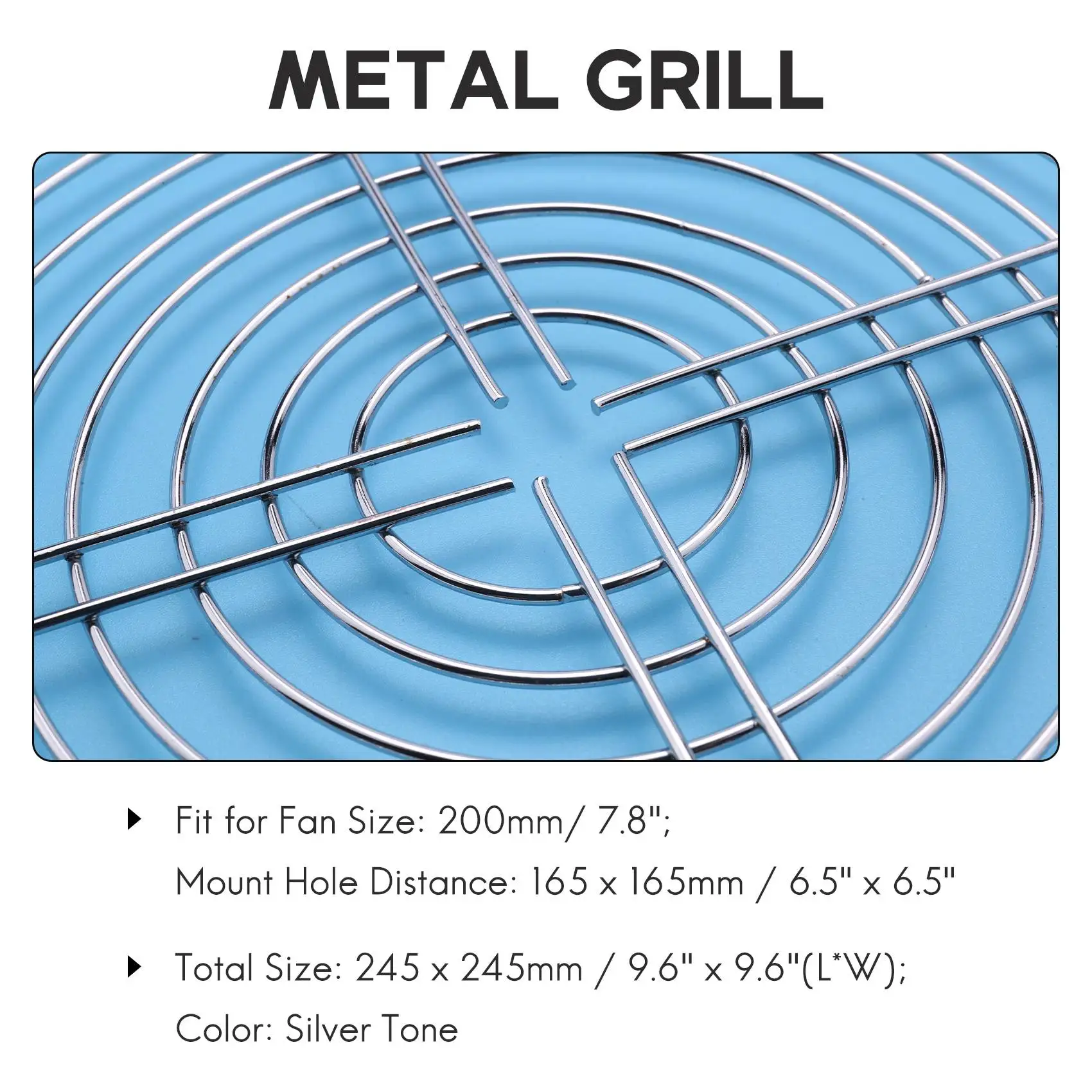 Metal PC Computer Case Fan Grill finger Guard Protection 200mm