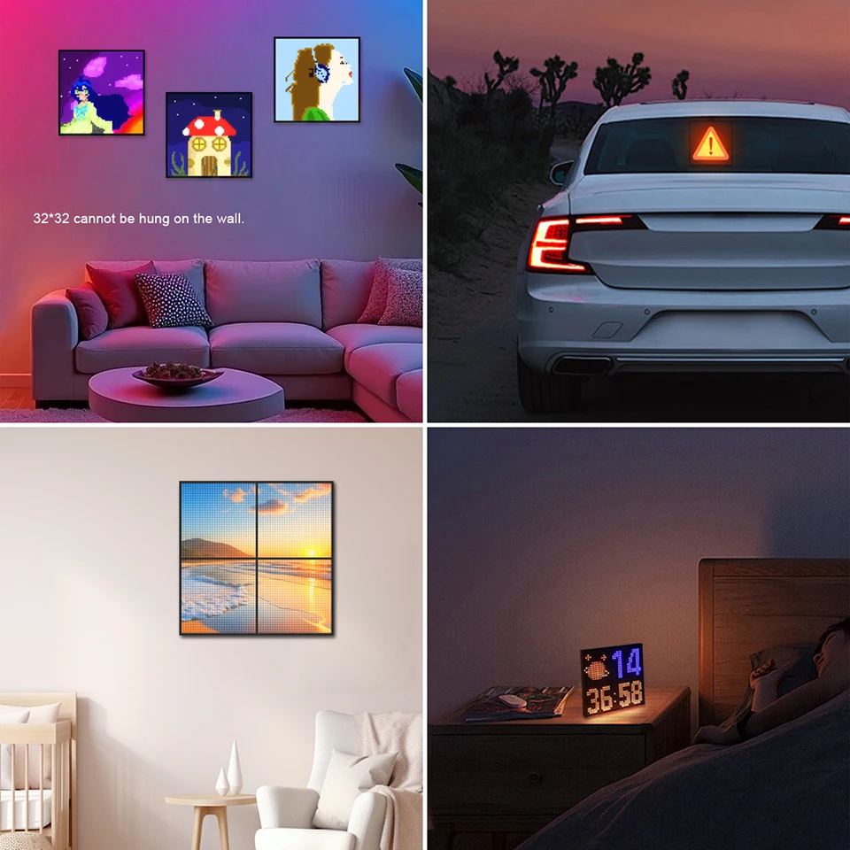 Smart Dynamic Pixel Screen Panel Light DIY Art Decor Light B - AIXIVO product image