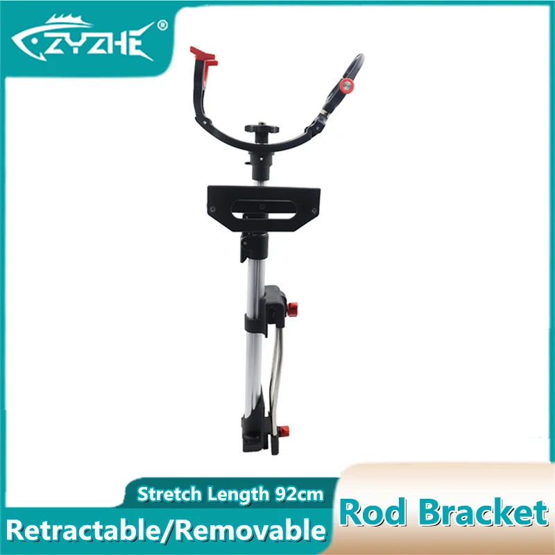 ZYZ Fishing Rod Bracket Retractable and Removable Adjustable Angle Aluminium Alloy Rod Holder Fishing Box Accessories Tackle