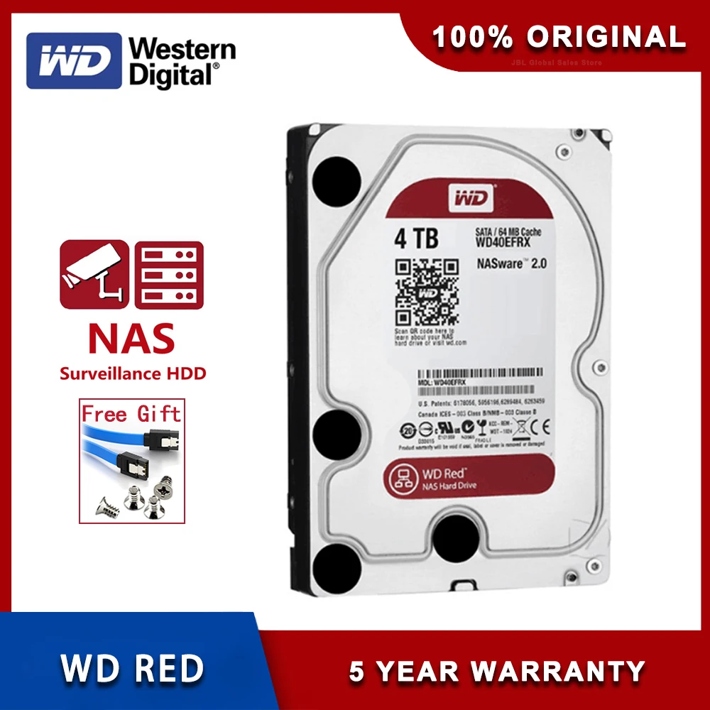 Original Western Digital Wd 4tb Red Nas Hard Disk Drive 3.5 4tb