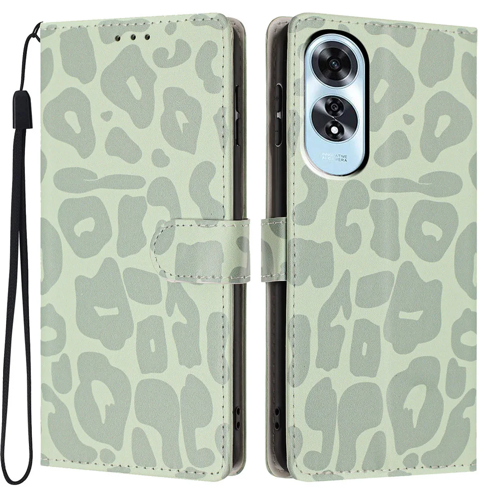 Leopard Print Wallet Case: Stylish Flip Card Holder Leather Phone Cover