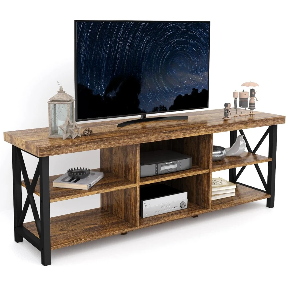 

Tv Stand Living Room Furniture TV Cabinet With 65-inch TV Capacity Entertainment Center With 6 Living Room Storage Cabinets Home