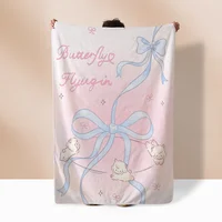 Cute and Fresh Girl Character Blanket 150x200 Luxury Blankets Sofa Decoration Home Interior Microfiber Bedding Beach Towel Throw 2