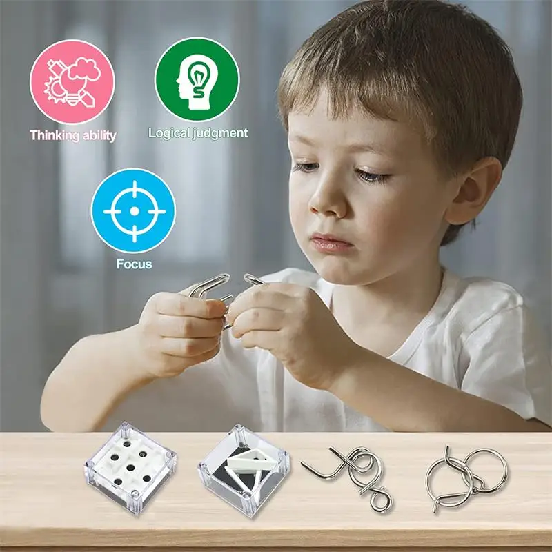 

2022 Advent Calendar 24 Days Christmas Countdown Metal Wire Puzzle Plastic Brain Teasers Puzzles Gift for Children