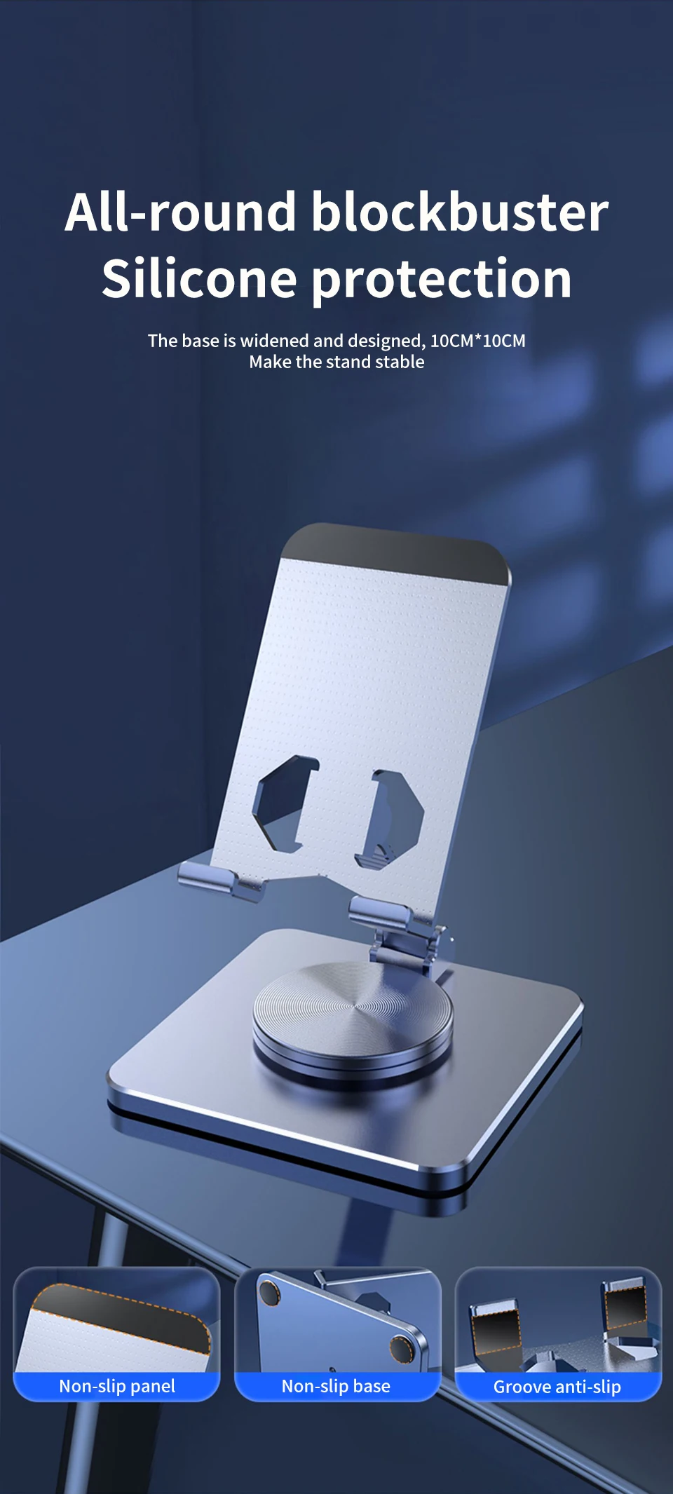 New Aluminum Alloy Mobile Phone Holder Tablet Support Portable 360 Degree Rotatable Folding Stand Universal Desktop Lazy Bracket 8 Se63e15c2570746e786192f1814e5efc98
