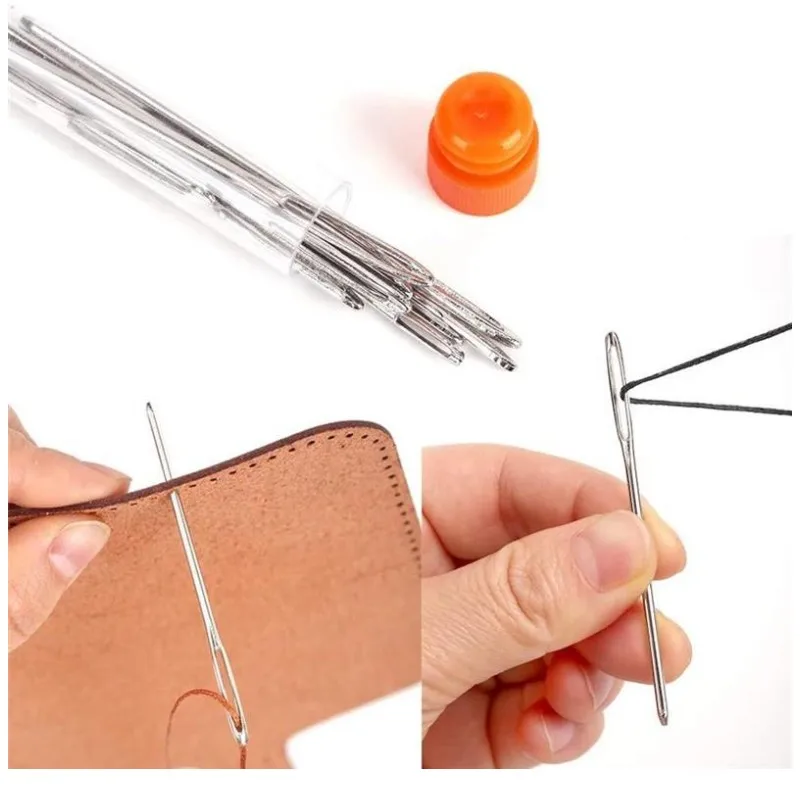 9 PCS Large Eye Blunt Sewing Needles Cross Stitch Knitting Needle Handmade  Leather Embroidery Thread Needle Sewing Accessories