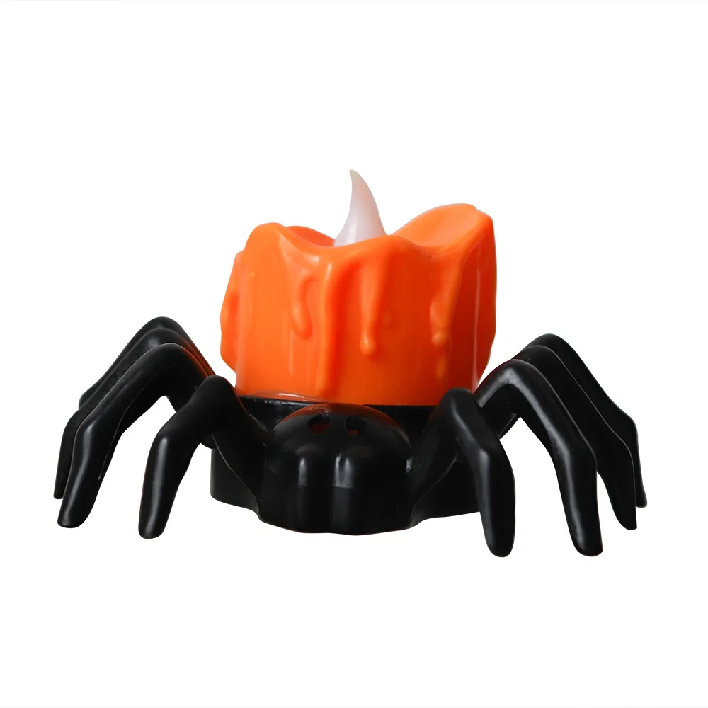 Halloween Decoration Pumpkin Lantern Ornament LED Electronic Candlelight Party Supplies Decoration Prop Spider Night Light 6