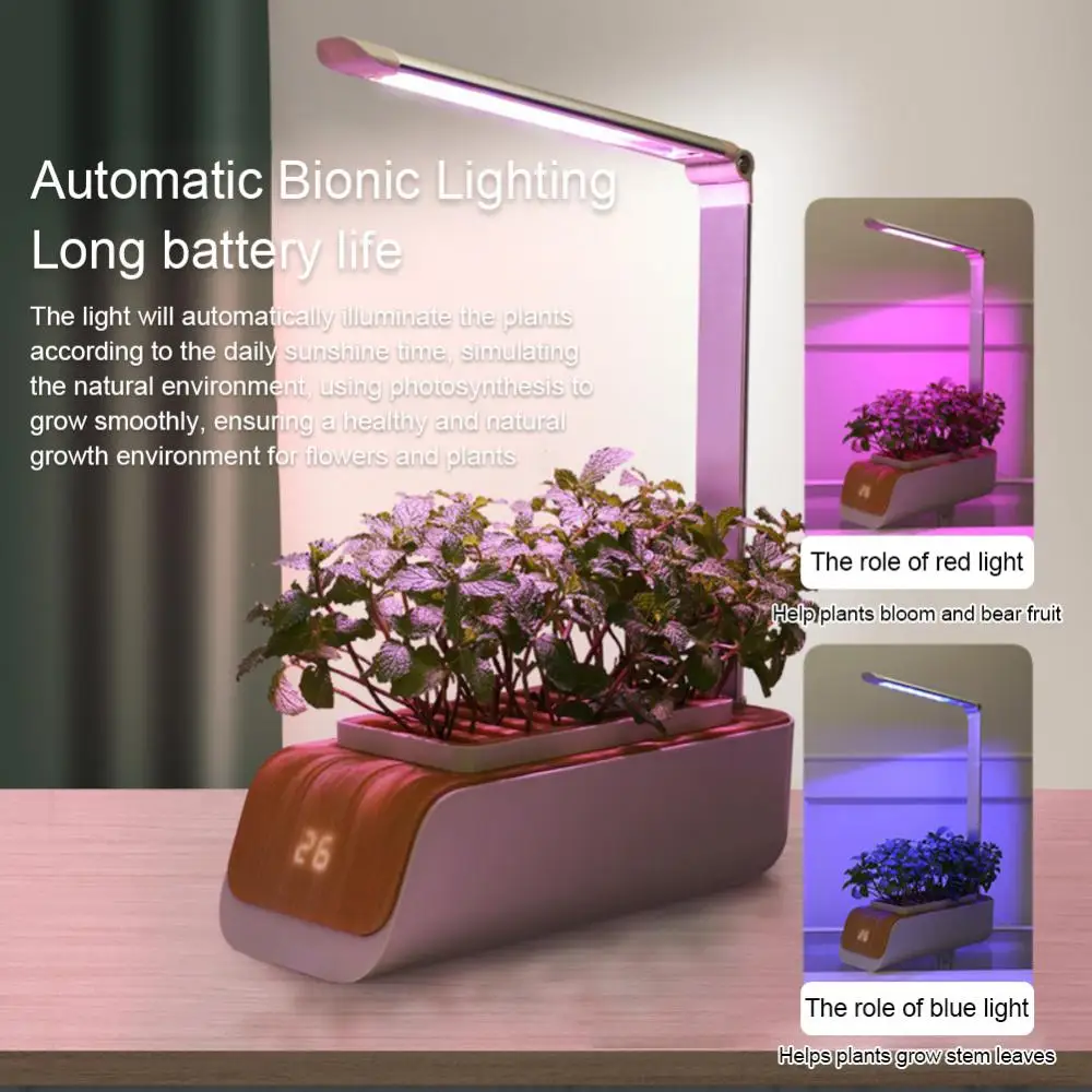

Automatic Timer Time Controller Dc5v Typ-c Charging Adjustable Indoor Garden With Led Grow Light Bionic Light Durbale