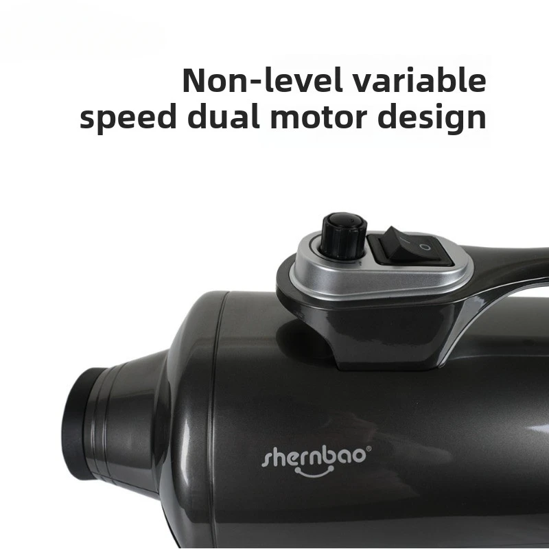 Shernbao DHD-2400T Pet Shop Large Dog Hair Drying Machine High Power Silent Double Motor Hair Dryer