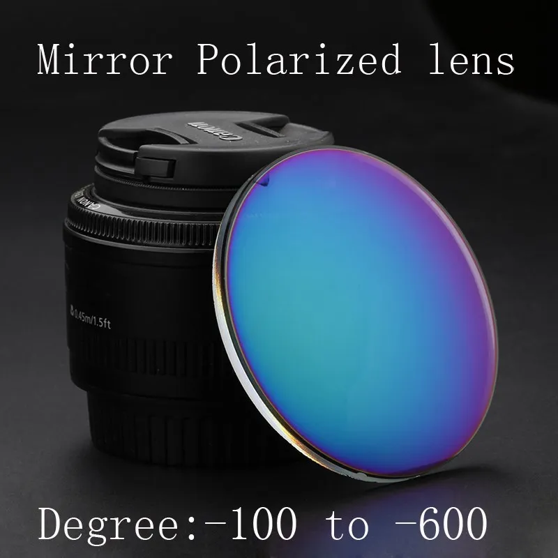 Prescription photochromic mirror polarized glasses lens Anti-blue 1.56 1.61 1.67