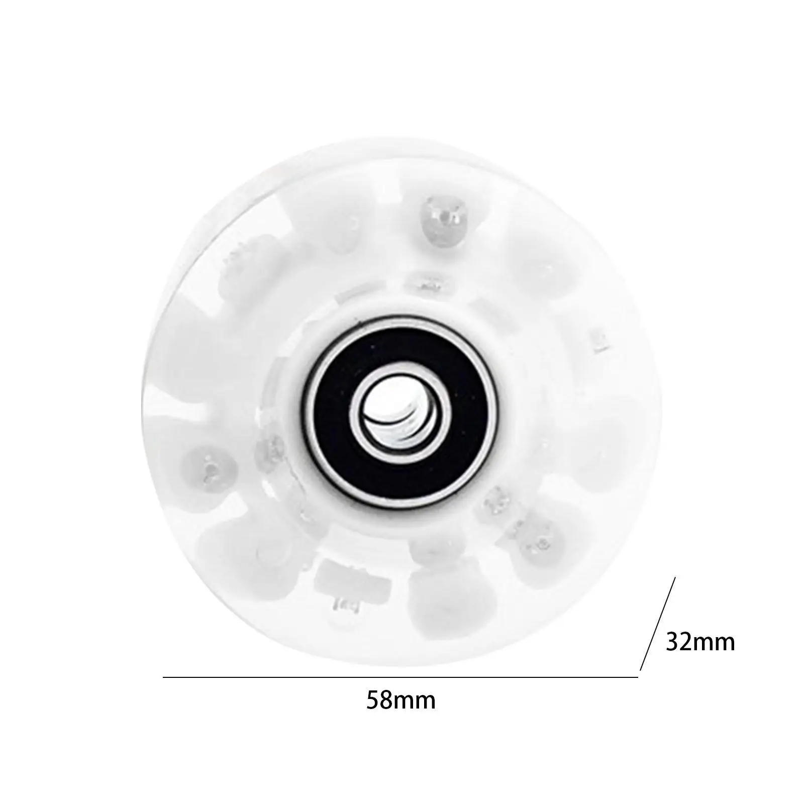 8 Pieces Luminous Roller Skate Wheels 82A Hardness Indoor with Wrench Parts Outdoor with Bearings Light up Roller Skate Wheels