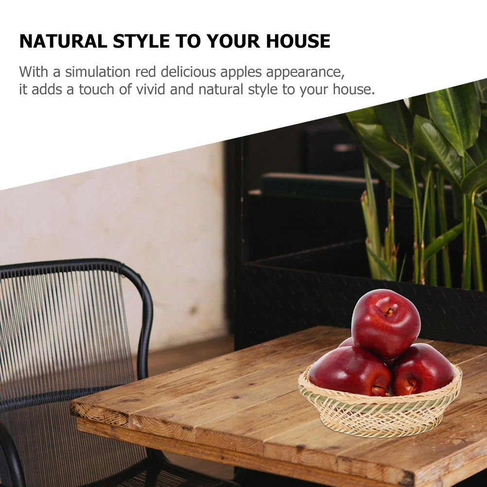 Simulation Red Snake Fruit Model 6 Pcs Foaming Apples Foams Christmas Decor Artificial Centerpieces Props Fake artificial plants artificial fruits and vegetables