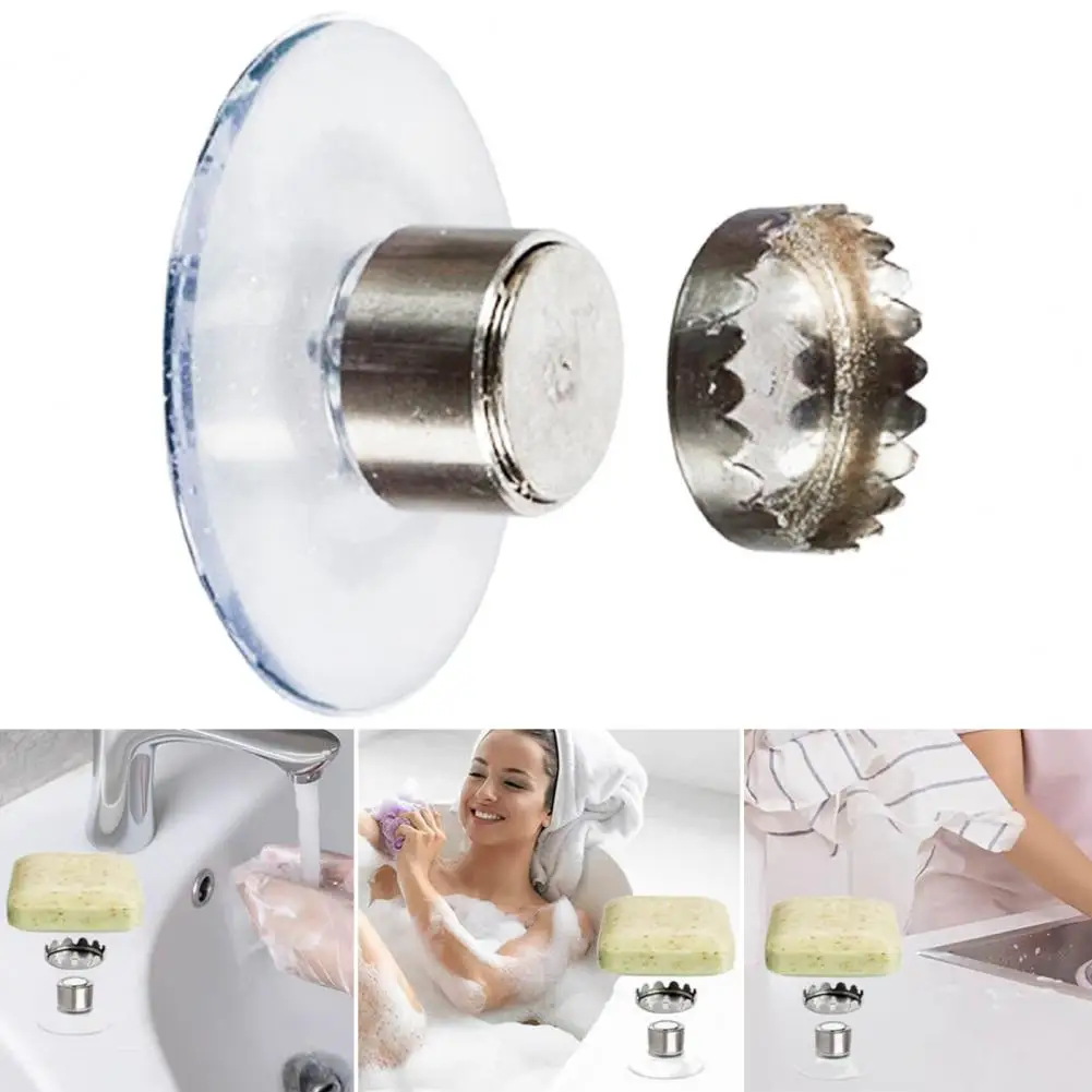 Soap Holder Well-designed Soap Holder Hanging Wall-mounted Magnetic Fast Drying Rack for Bathroom Suction