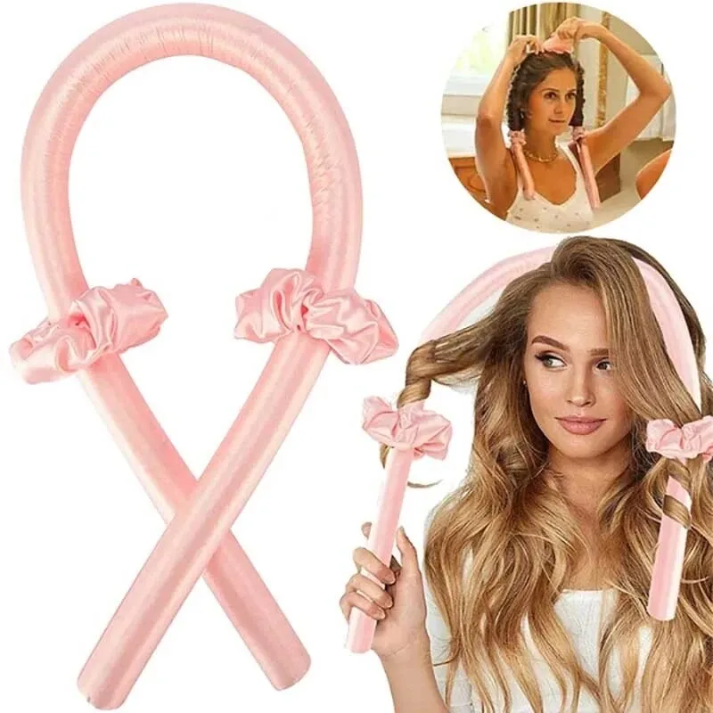 Hair Styling Tool Hair Curling Tools Heatless Curling Rod Headband Lazy Natural Soft Wave DIY Hair Rollers with Hair Claw Clip Salon Styling Tools
