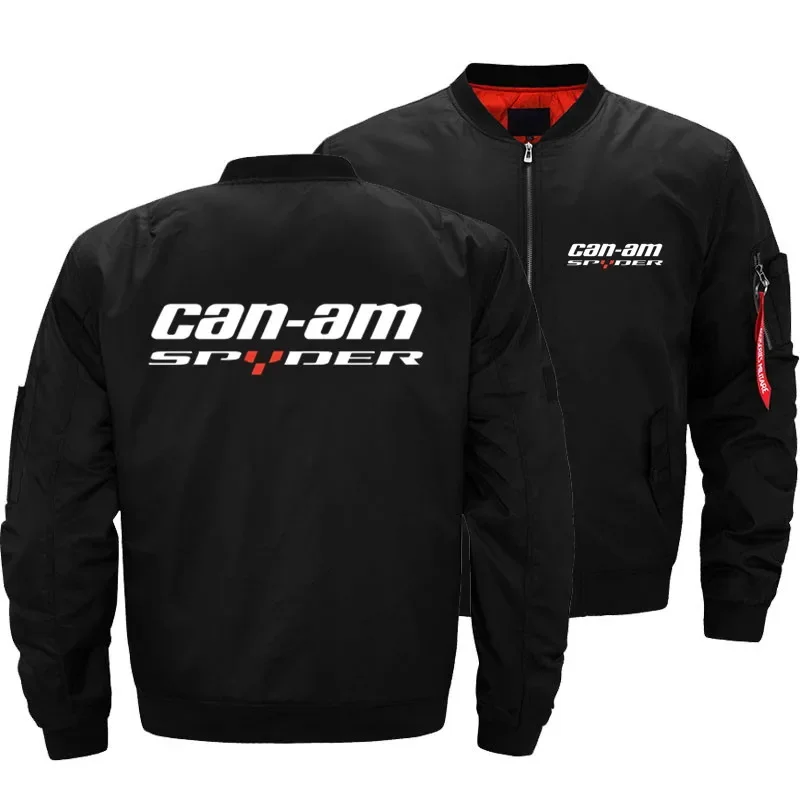 

Can Am Spyder Men Zipper Bomber Jacket Daily Casual Travel Moto Jacket Streetwear Coat Winter Thick Warm Windbreaker