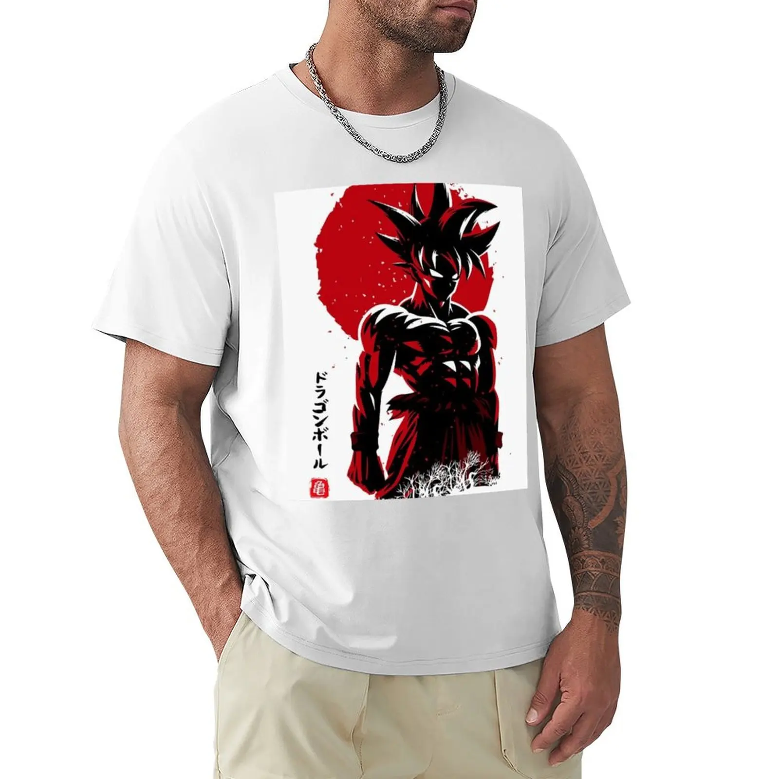 Gogu camiseta de anime de secado rápido para hombre, ropa de gran tamaño