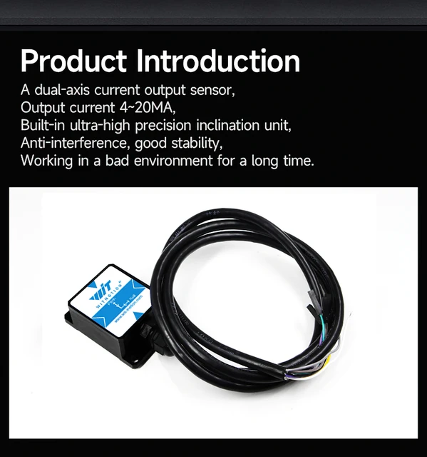 WITMOTION [SINVT-232 Voltage-Output-Type Tilt Switch]High-Stability Dual-Axis Analog (0-5V Output, +-90 Degrees) Security Inclinometer, Anti-Vibration