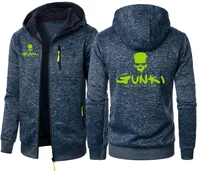 Gunki Love Fishing marque hommes manteaux à capuche décontracté sweat à capuche avec fermeture éclair hommes vêtements de sport coupe ajustée veste décontractée 2