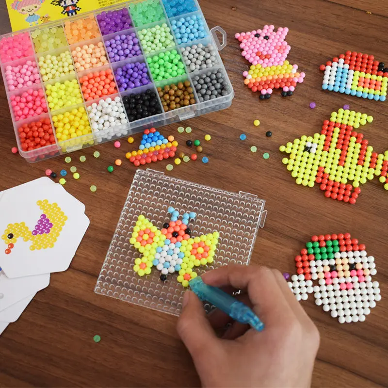 Beados Pegboard Set Fuse Jigsaw Puzzle  Kids Pegboard Perler Bead - Magic  Beads Kits - Aliexpress