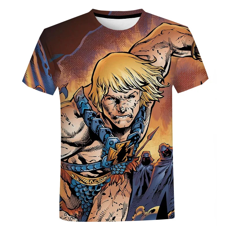 

3D Print Anime He Man And The Masters of The Universe T Shirt for Men and Women Short Sleeved Oversized T-shirts Men's Clothing