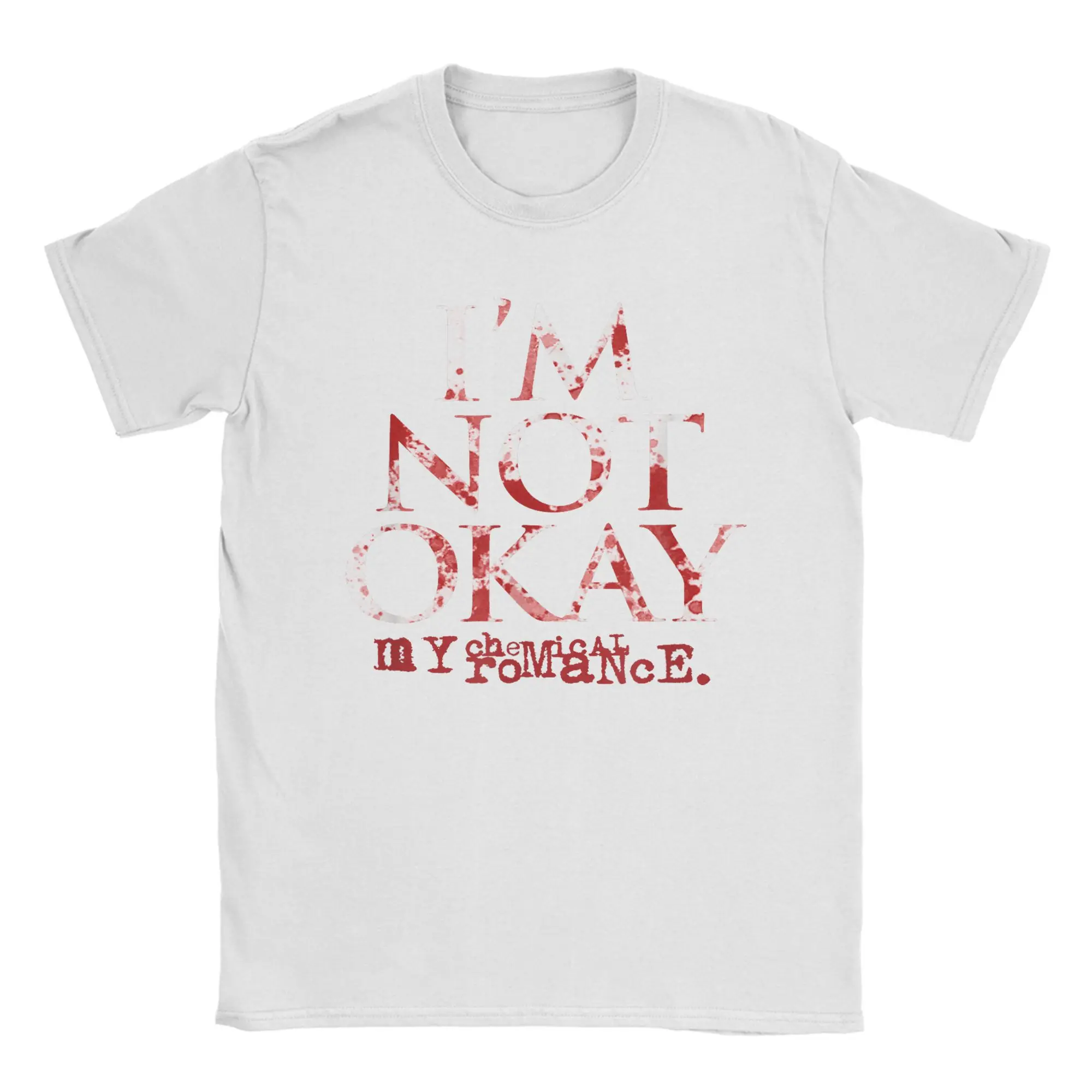 I'm Not Okay Graphic Vintage Men's T-Shirt - Short Sleeve Round Neck 100% Cotton Summer Tee