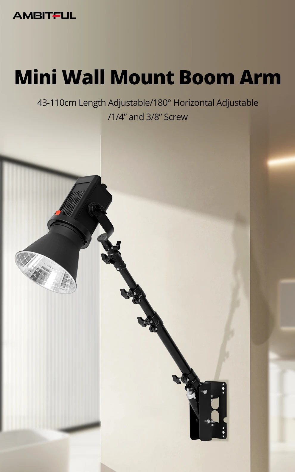 mini WS-110 Photography Pendant Stand for Indoor Wall Mounted Lights Mini Flashe