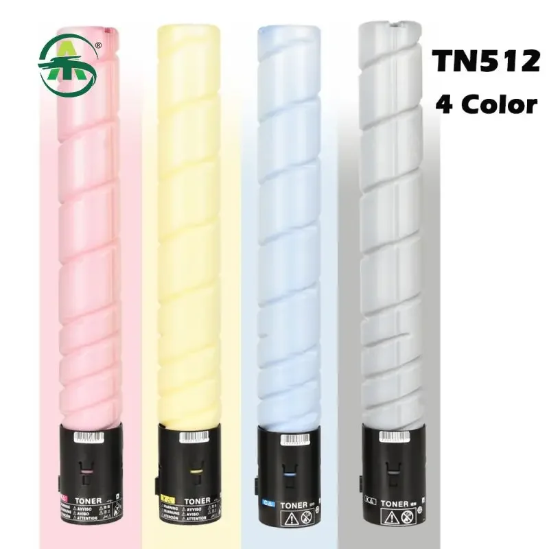 1Set TN512 Copier Toner Cartridge Compatible for Konica Minolta Bizhub C454 C554 Copier Cartridges Powder Supplies 4pcs