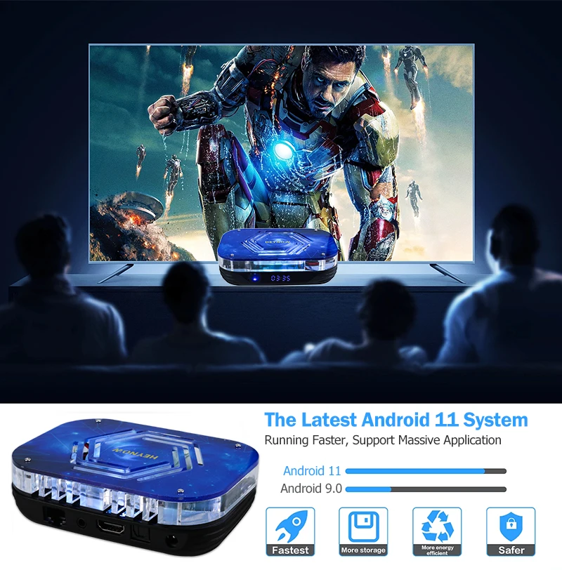 X4 Android TV Box Amlogic S905X4 2+16GB/4+32GB Set Top Box 2.4G/5G Dual Wifi BT4.0 4K/8K HD Media Player Built-in cooling fan