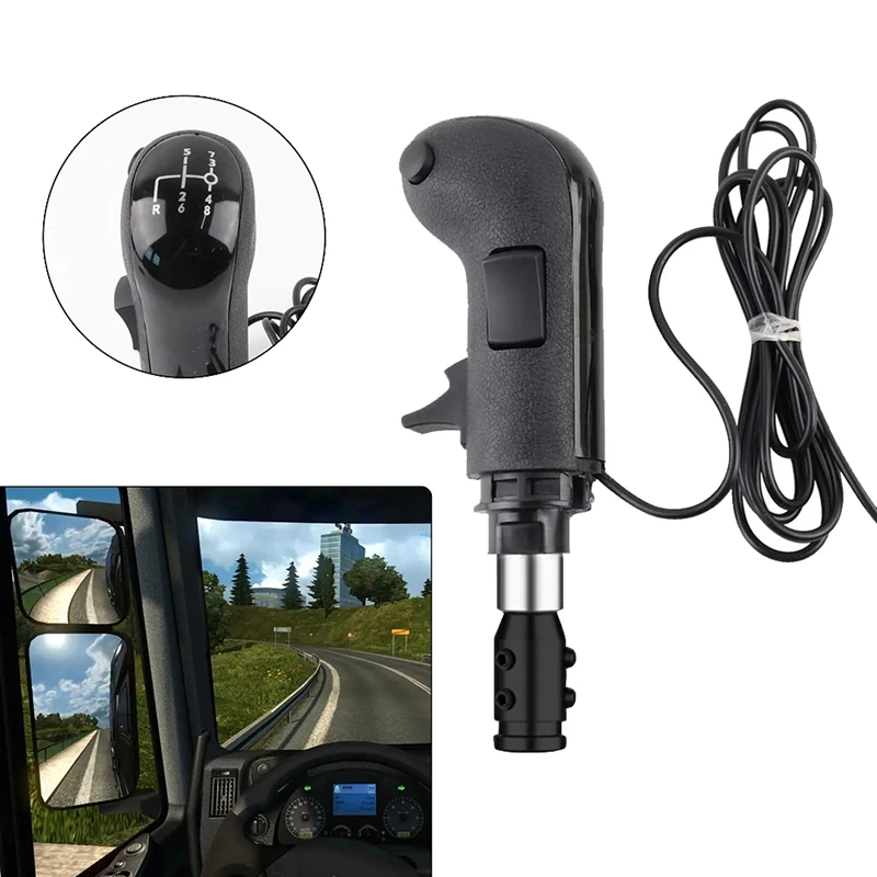

USB Gearshift Knob For-Logitech G923 G29 G27 G25 TH8A For ETS2&ATS Euro Truck High Low Gear Simulator Shifter Simulators Kit