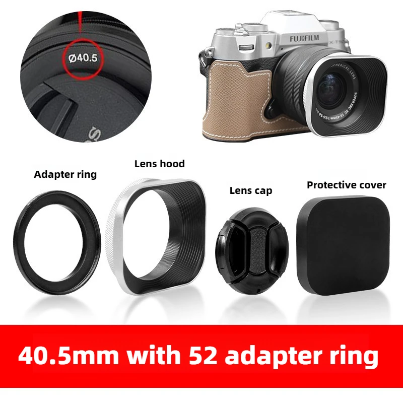 Aluminum Alloy Metal Square Lens Hood Lens Protector