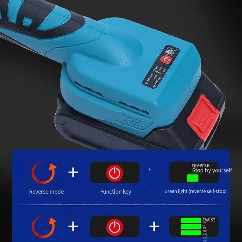 Brushless Ratchet Wrench 1100N.m Electric Cordless Driver 1/2'' Removal Screw Nut 2 Gear Car Repair Tool For Makita 18V Battery 5