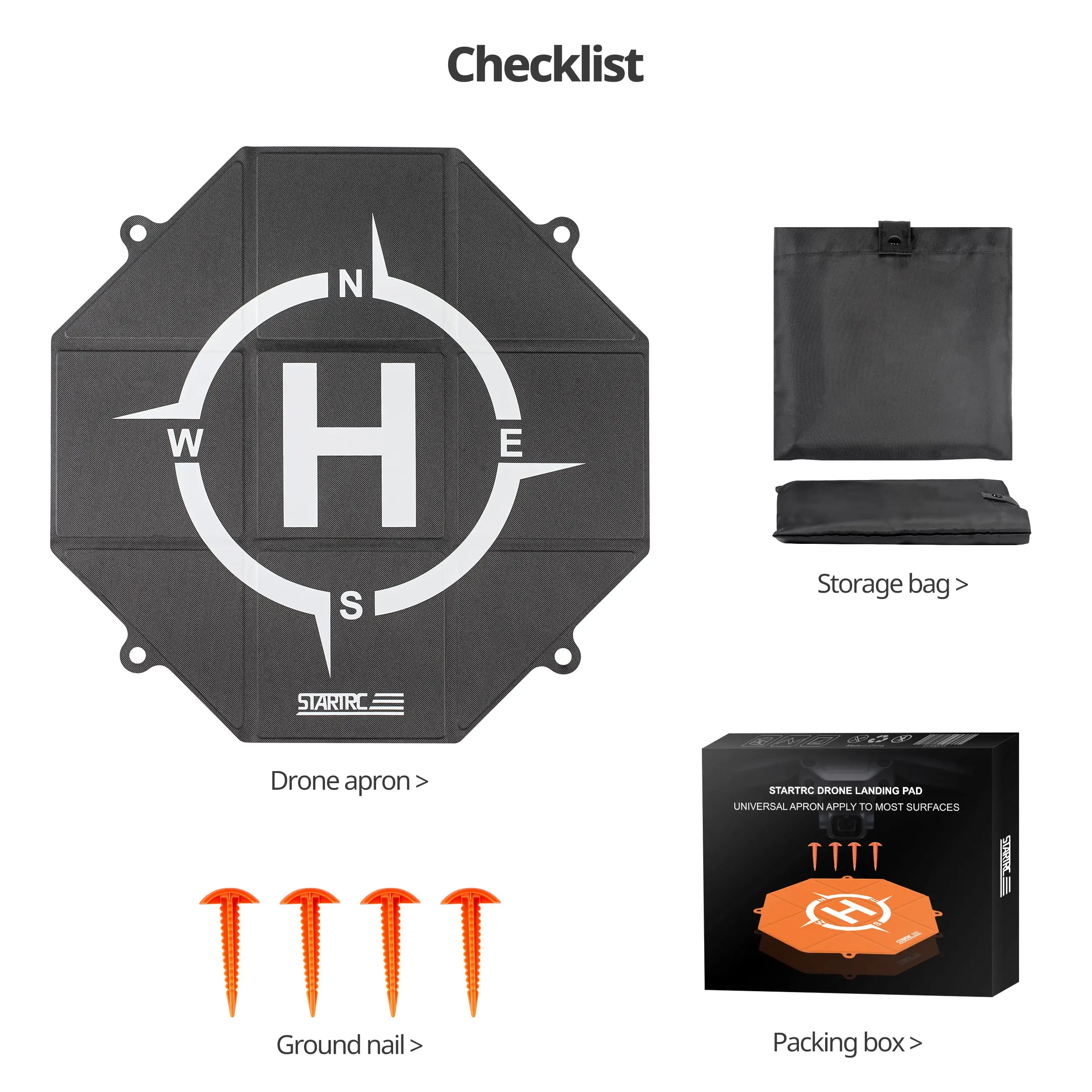 Drone Landing Pad Pro Universal Waterproof Portable Fast-Foldable Helipad for Air 2S/Mini 3 Pro/Mavic 3/FPV Avata/RC (20-inch)