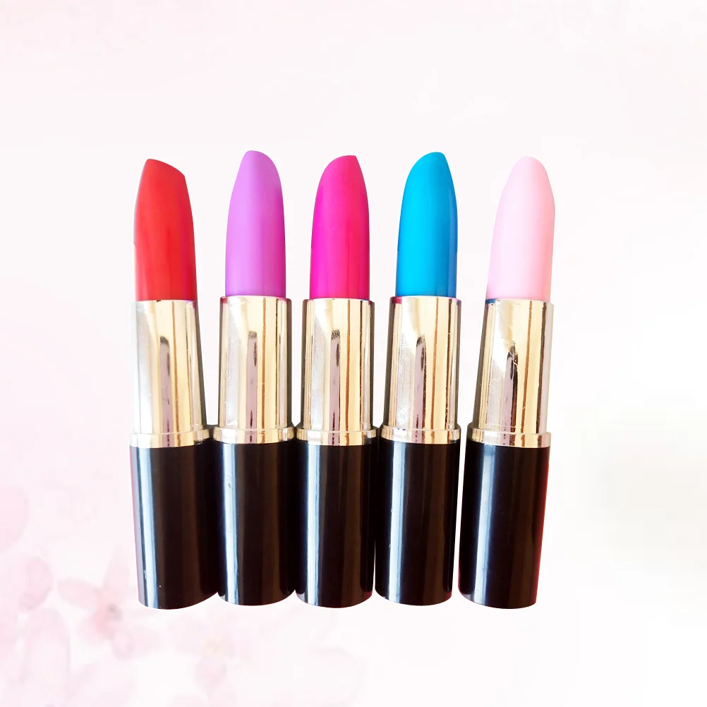 

24 Pcs Lipstick Sign Pen Ball-point Black Points Beautiful Gel Creative