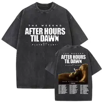 The Weeknd XO Tour 2025 Vintage lavé t-shirt hommes femmes Pop musique à manches courtes T-Shirts Rap Hip Hop gothique vêtements T-shirts 5