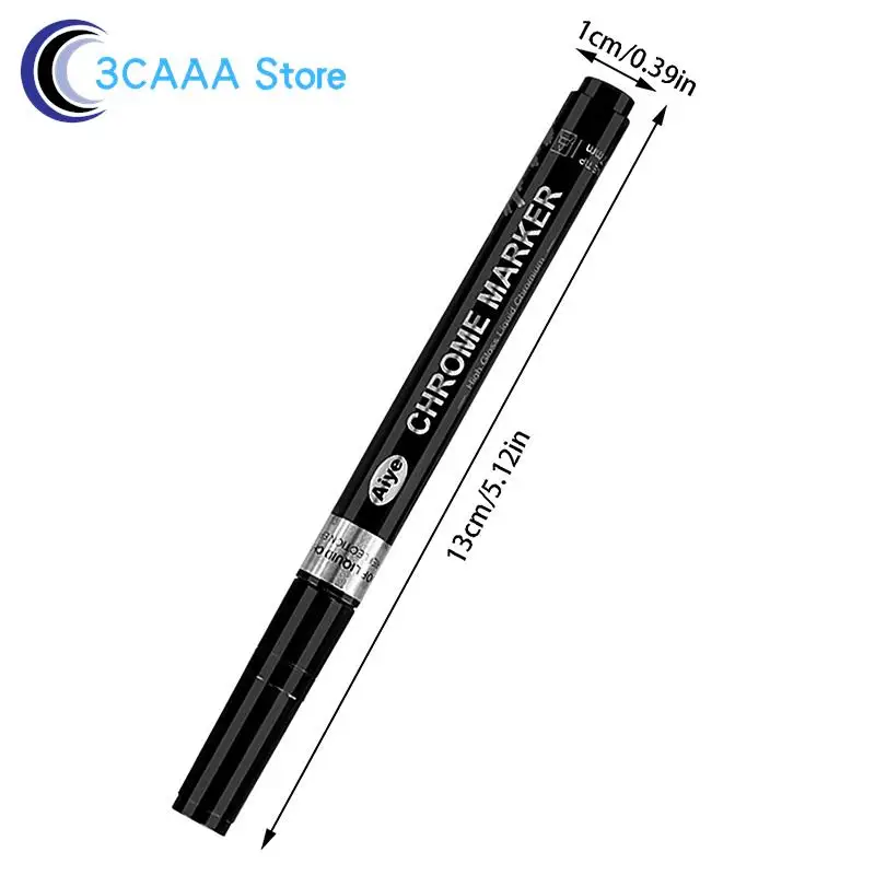Electroplating Mirror Silver gold Paint Pen Hand-repair Chrome-plated Metal  Waterproof Tire Ceramic Touch-up