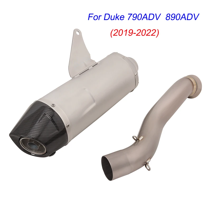 Escape Motorcycle Mid Connect Tube Tail Link Pipe Stainless Steel Exhaust System Modified For Duke 790ADV 890ADV 2019-2022