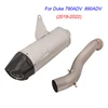Escape Motorcycle Mid Connect Tube Tail Link Pipe Stainless Steel Exhaust System Modified For Duke 790ADV 890ADV 2019-2022