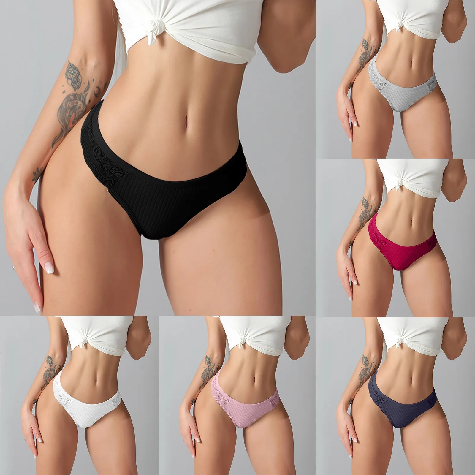 Japanese Women Underwear Female Sexy Low Waist Cotton Crotch Lace Panties Thong