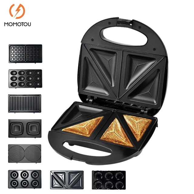 Macchina per Waffle elettrica 8 in 1 piastre rimovibili antiaderenti  Sandwich Maker doppio riscaldamento laterale ciambella Pancake macchina per  la colazione Drop - AliExpress