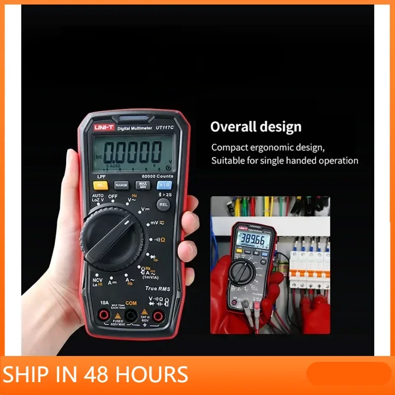 

UNI T Professional Digital Multimeters UT117C AC DC Voltmeter Ammeter Electrician Tester True RMS Frequency Meter High-precision
