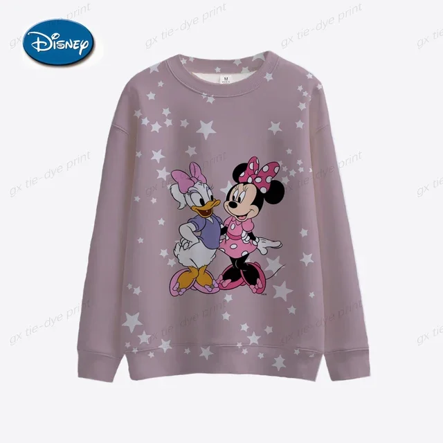 thumbnail image 1 of Sudadera de manga larga con cuello redondo ajustada con estampado de Mickey y Minnie de Mickey Mouse de Disney Otoño 2024, 1 of 5