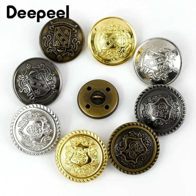 QUARKZMAN 30 stuks knopen, 25 mm, metaal, platte buttons om aan te