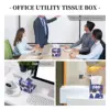Custom Zeta Phi Beta Sorority Tissue Box Cover Square PU Leather ZOB Facial Tissues Holder for Office 6