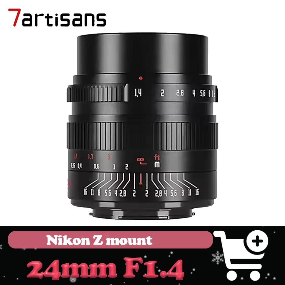 7artisans 24mm F1.4 APS-C 대구경 인문학용 렌즈 ( A7, 캐논 R6, 후지 X-T10, 니콘 Z50 호환)