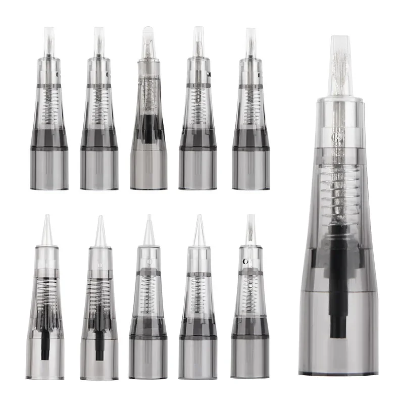 

10pcs Eyebrow Tattoo Cartridge Needles Permanent Makeup Needle Microblading Supplies For Eyebrow Eyeliner Lip PMU Machine