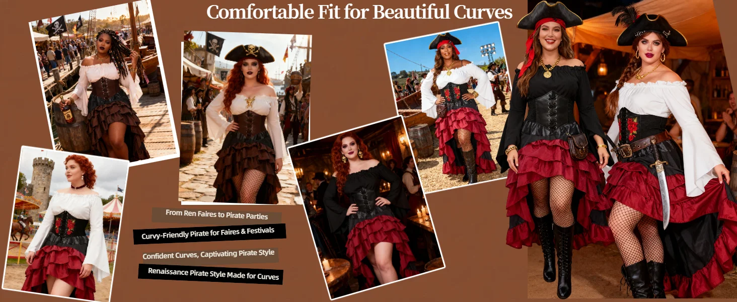 plus size pirate costume women