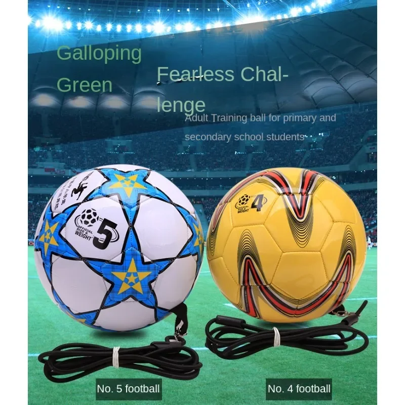 Size 4/5 Standard Football with Rope Primary and Secondary School Students Training Adult Rope Soccer Starter Wear-resistant