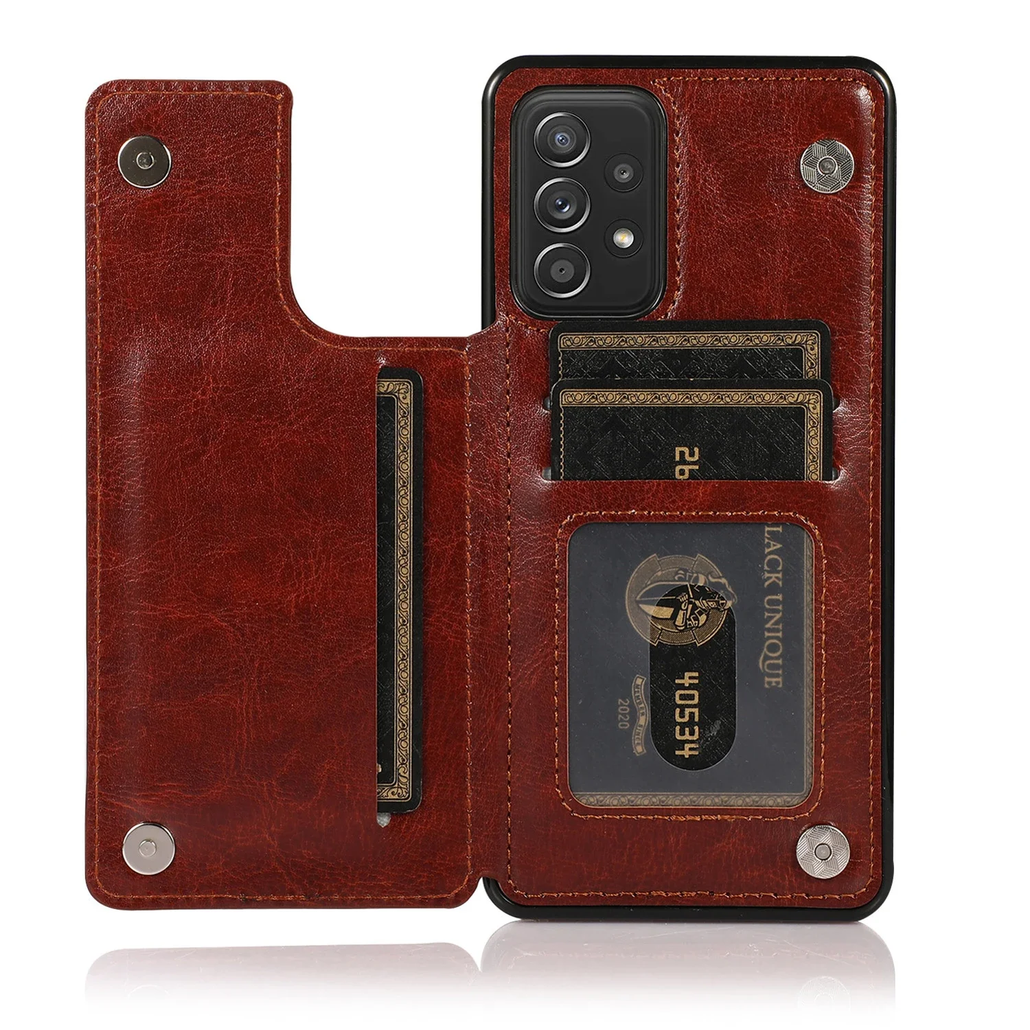 Deluxe Flip Leather Wallet Case with Card Holder Cover
