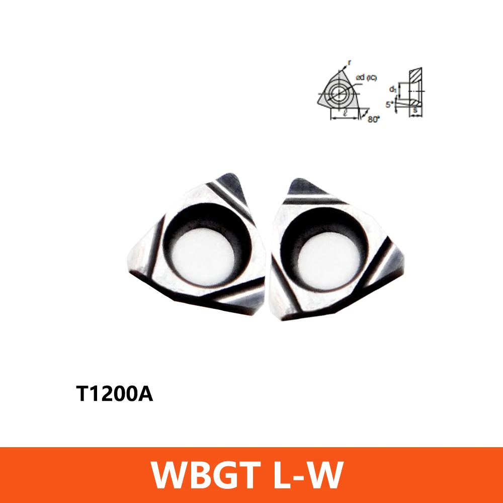 Оригинальный WBGT 060102 Φ T1200A карбидные вставки токарные инструменты WBGT060102 WBGT060104
