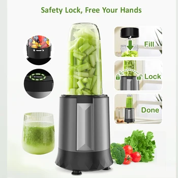 Smoothie Blender, 1300 W Upgraded compact personal blender for shakes and smoothies, juices, frozen drinks, sauces and more! 6